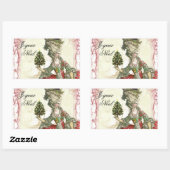 Joyeux Noel Rechthoekige Sticker (Vel)