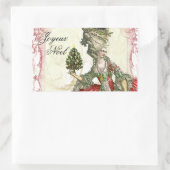 Joyeux Noel Rechthoekige Sticker (Tas)