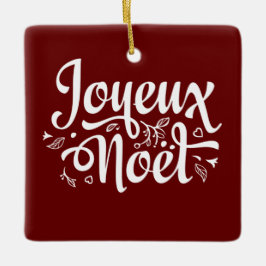 Joyeux Noel Red Keramisch Ornament