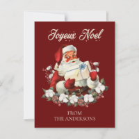 Joyeux Noel Red Kerstmis Vintage Santa