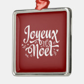 Joyeux Noel Red Metalen Ornament (Links)