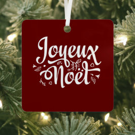 Joyeux Noel Red Metalen Ornament