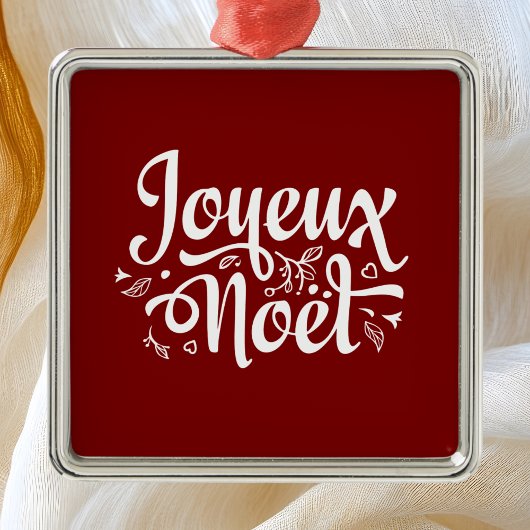 Joyeux Noel Red Metalen Ornament