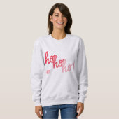 Joyeux Noel Red Pink Hohoho Typography Stylish Trui (Voorkant volledig)