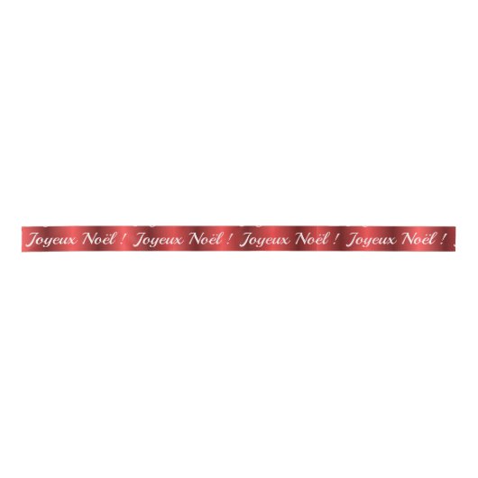 Joyeux Noel Red Satin kerstsatin Ribbon Satijnen Lint (Voorkant)