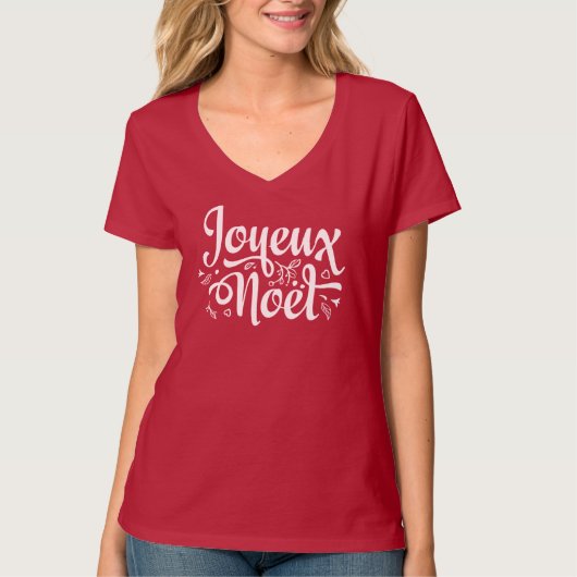 Joyeux Noel Red T-shirt (Voorkant)