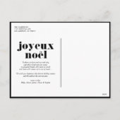 Joyeux Noël Retro Typography Black Photo Collage Feestdagenkaart (Achterkant)