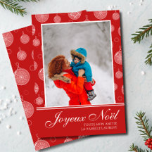 Joyeux Noël Rode Kerstdecoratie Foto Vakantie