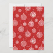 Joyeux Noël Rode Kerstdecoratie Foto Vakantie Feestdagenkaart (Achterkant)