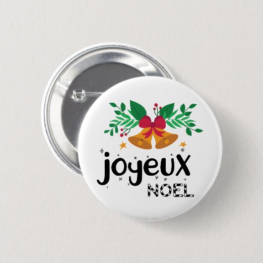 Joyeux Noel Ronde Button 5,7 Cm (Voorkant /achterkant)