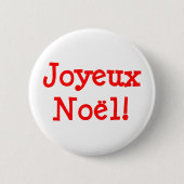 Joyeux Noel Ronde Button 5,7 Cm (Voorkant)