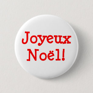Joyeux Noel Ronde Button 5,7 Cm