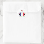 Joyeux Noel Ronde Sticker (Tas)