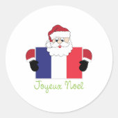 Joyeux Noel Ronde Sticker (Voorkant)