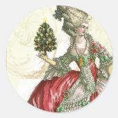 Joyeux Noel Ronde Sticker (Voorkant)