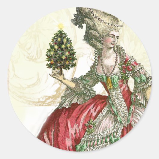 Joyeux Noel Ronde Sticker (Voorkant)