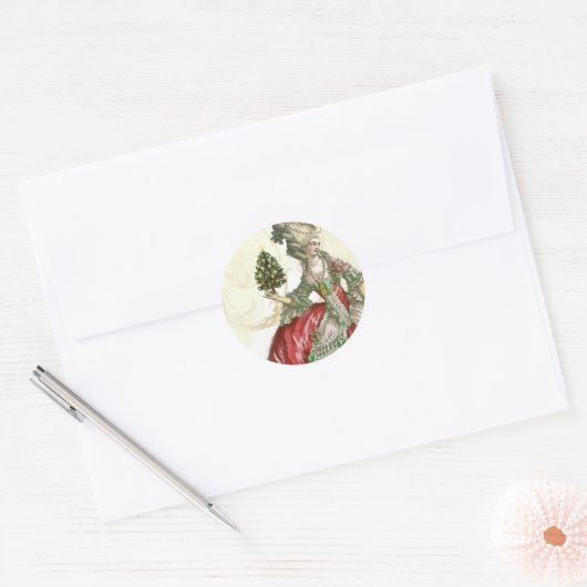 Joyeux Noel Ronde Sticker (Envelop)
