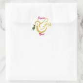 Joyeux Noel Ronde Sticker (Tas)
