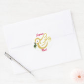 Joyeux Noel Ronde Sticker (Envelop)