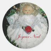 Joyeux Noel Ronde Sticker (Voorkant)