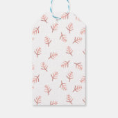 Joyeux Noel Roos Goud Modern Vakantie Minimalist Cadeaulabel (Achterkant)