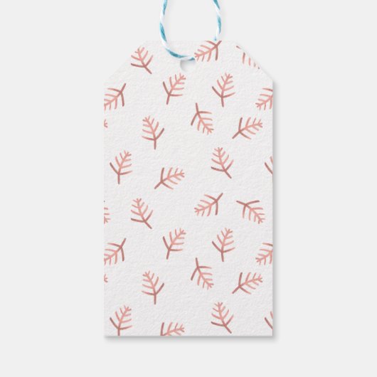 Joyeux Noel Roos Goud Modern Vakantie Minimalist Cadeaulabel (Achterkant)