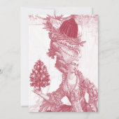 Joyeux Noel rouge Festive Kaart (Achterkant)