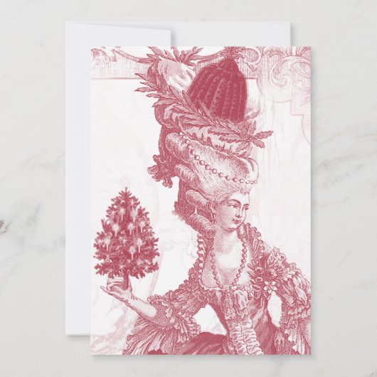 Joyeux Noel rouge Festive Kaart (Achterkant)