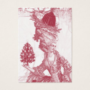 Joyeux Noel (rouge) Ivoor Feestelijk Cadeau Label Visitekaartjes