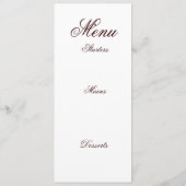 Joyeux Noel (rouge) Menu Kaart voor Wendi (Achterkant)