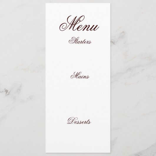 Joyeux Noel (rouge) Menu Kaart voor Wendi (Achterkant)