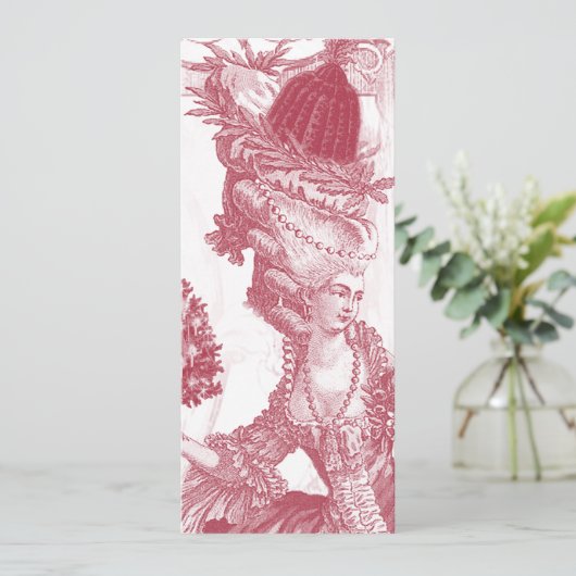 Joyeux Noel (rouge) Menu Kaart voor Wendi (Staand voorkant)