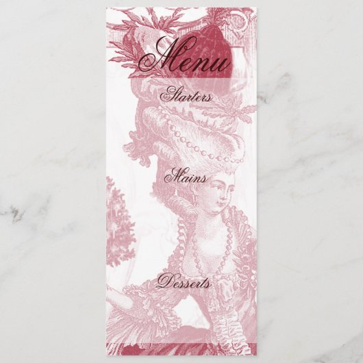 Joyeux Noel (rouge)-menukaart Menu (Achterkant)