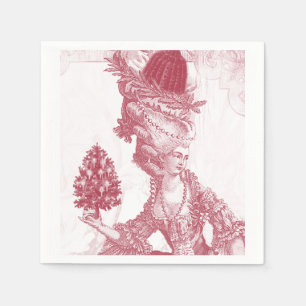 Joyeux Noel (rouge) Merry Kerstmis Servetten