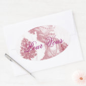 Joyeux Noel (Rouge) Pour Vous Gift Ovale Sticker (Envelop)