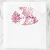 Joyeux Noel (Rouge) Pour Vous Gift Ovale Sticker (Tas)