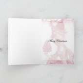 Joyeux Noel (rouge) Vrolijk Kerstfeest Feestdagen Kaart (Binnen)