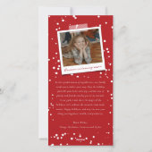 Joyeux Noel Rustic Foliage kerstfoto geborsteld Feestdagenkaart (Achterkant)