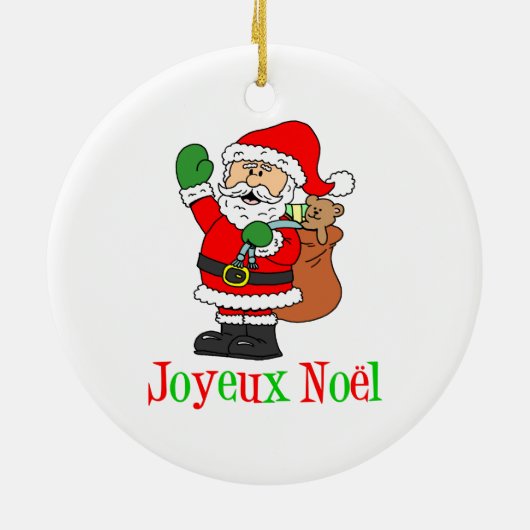 Joyeux Noel Santa Ornament (Achterkant)