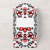 Joyeux Noël Scandinavian Pattern Kerstmis All In One Uitnodiging (Buitenkant)