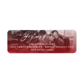 Joyeux Noel Script Christmas Photo Adresetiketten Etiket (Voorkant)