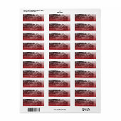 Joyeux Noel Script Christmas Photo Adresetiketten Etiket (Full Sheet)
