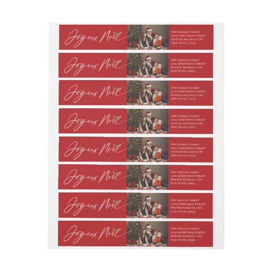 Joyeux Noel Script Photo-adres voor Kerstmis (Vel)
