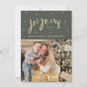 Joyeux Noel serie FotoKerstmis Feestdagenkaart (Voorkant)