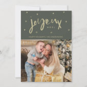 Joyeux Noel serie FotoKerstmis Feestdagenkaart (Voorkant)