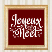 Joyeux Noel Simple Red French Kerstmis Poster