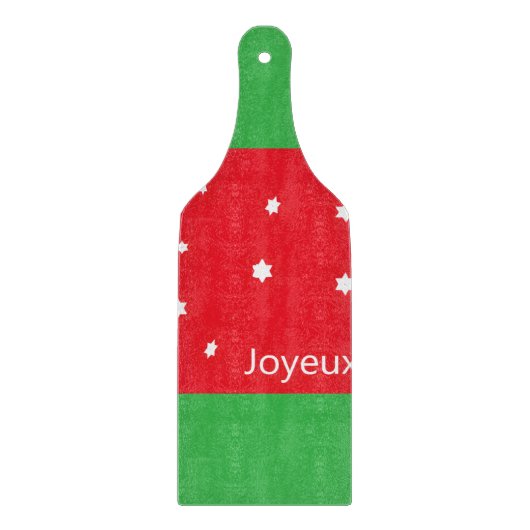 Joyeux Noel Sneeuwvlokken Snijplank (Voorkant)