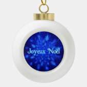 Joyeux Noel - Snowburst Keramische Bal Ornament (Voorkant)