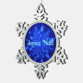 Joyeux Noel - Snowburst Tin Sneeuwvlok Ornament (Rechts)
