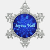 Joyeux Noel - Snowburst Tin Sneeuwvlok Ornament (Voorkant)